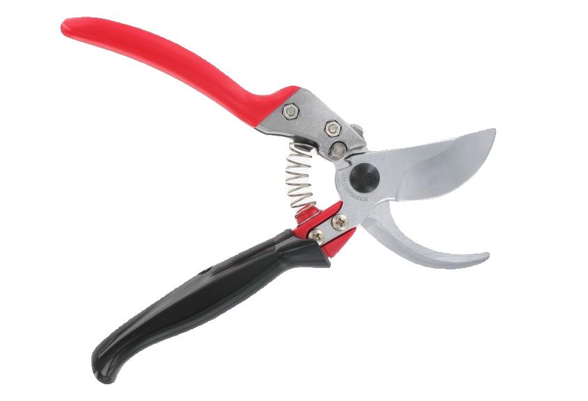 Snoeischaar 227 mm, L, rolhandvat, rood/zwart