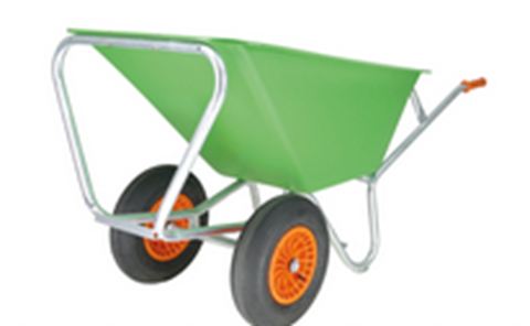 Brouette 170L – Bac HDPE vert clair 2 Roues