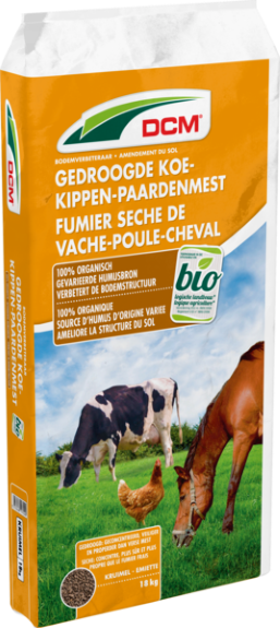 DCM Gedroogde Koe-Kippen-Paardenmest